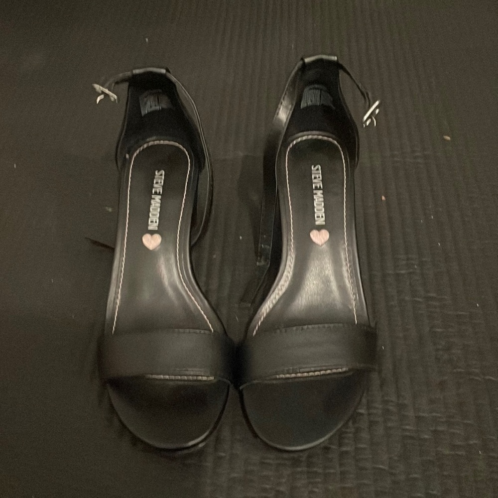 black, kids, steve madden heels